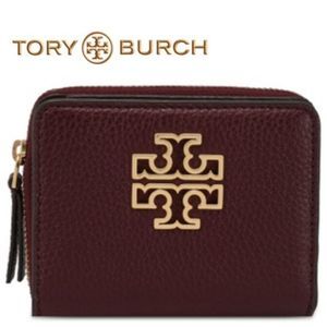Tory Burch Brittan Zip Around Wallet in Imperial